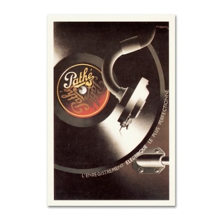 Trademark Fine Art Vintage Apple Collection 'Pathe Record' Canvas Art, 22x32 ALI6607-C2232GG
